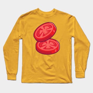 Tomato Slice Cartoon Long Sleeve T-Shirt